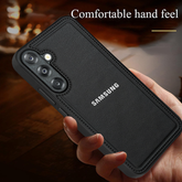Samsung Galaxy A55 5G Vintage Leather Stitched Protective Back Case