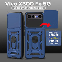 VIVO X300fe 5G Armor Military-grade Case With Sliding Camera Cover & 360 Kickstand