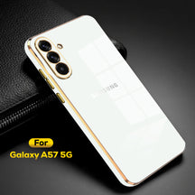 SAMSUNG GALAXY A57 5G ULTRA-SHINE GOLD ELECTROPLATED LUXURIOUS BACK CASE WITH CAMERA PROTECTION