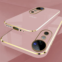 VIVO V40 5G ULTRA-SHINE GOLD ELECTROPLATED LUXURIOUS  BACK CASE WITH CAMERA PROTECTION