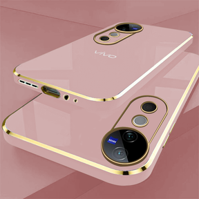 VIVO T3 ULTRA/ V40/V40 PRO 5G ULTRA-SHINE GOLD ELECTROPLATED LUXURIOUS  BACK CASE WITH CAMERA PROTECTION