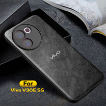 VIVO V30e 5G Business Style PU LEATHER PROTECTIVE BACK CASE WITH CAMERA PROTECTION
