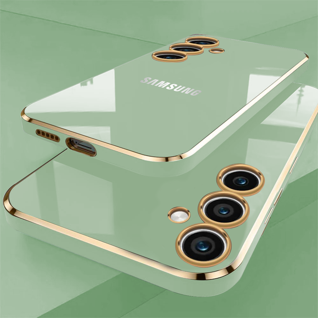 GALAXY A34 5G ULTRA-SHINE GOLD ELECTROPLATED LUXURIOUS  BACK CASE WITH CAMERA PROTECTION