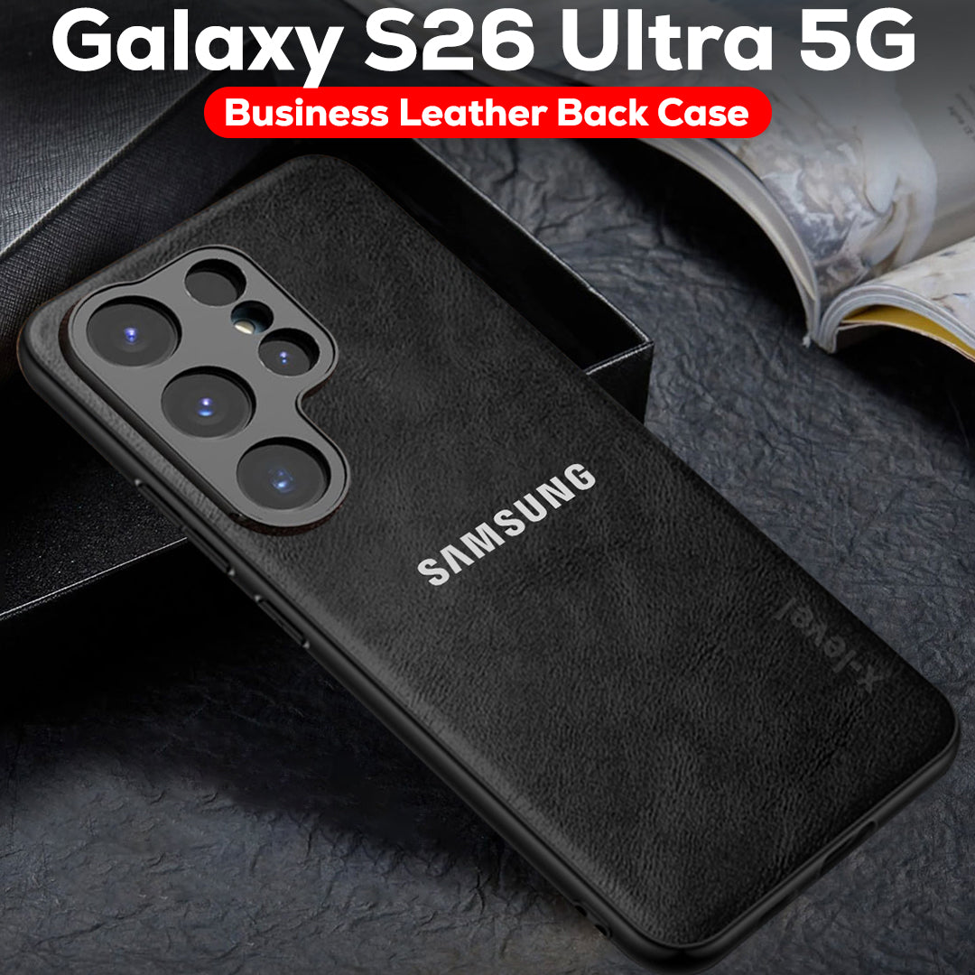 Samsung Galaxy S26 ULTRA 5G PU LEATHER PROTECTIVE BACK CASE WITH CAMERA PROTECTION