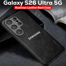 Samsung Galaxy S26 ULTRA 5G PU LEATHER PROTECTIVE BACK CASE WITH CAMERA PROTECTION
