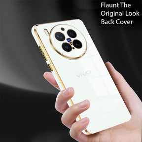 VIVO X300 Pro 5G ULTRA-SHINE GOLD ELECTROPLATED LUXURIOUS  BACK CASE WITH CAMERA PROTECTION