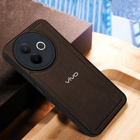 VIVO Y39 5G Vintage Leather Stitched Protective Back Case