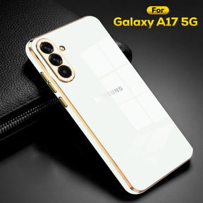 SAMSUNG GALAXY A17 5G ULTRA-SHINE GOLD ELECTROPLATED LUXURIOUS BACK CASE WITH CAMERA PROTECTION