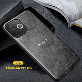 OPPO A5 PRO 5G  Business Style PU LEATHER PROTECTIVE BACK CASE WITH CAMERA PROTECTION