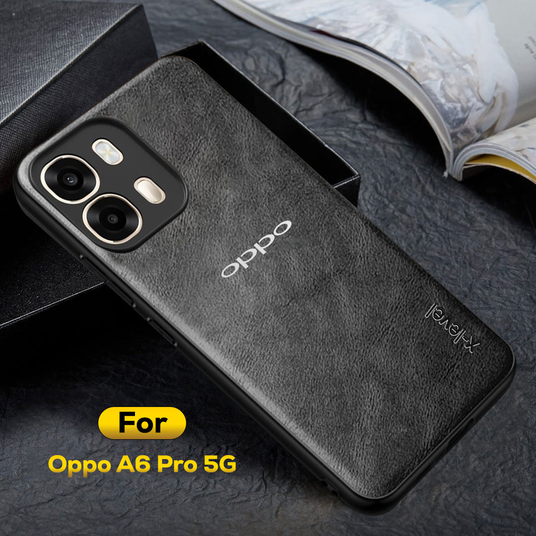 OPPO A6 PRO 5G Business Style PU LEATHER PROTECTIVE BACK CASE WITH CAMERA PROTECTION