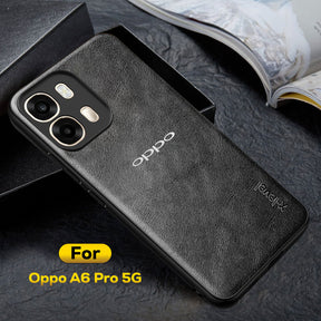 OPPO A6 PRO 5G Business Style PU LEATHER PROTECTIVE BACK CASE WITH CAMERA PROTECTION