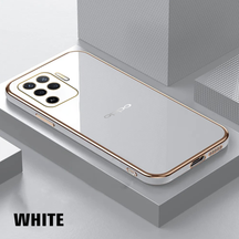 OPPO F19 PRO ULTRA-SHINE GOLD ELECTROPLATED LUXURIOUS  BACK CASE WITH CAMERA PROTECTION