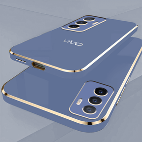 VIVO V23e 5G ULTRA-SHINE GOLD ELECTROPLATED LUXURIOUS  BACK CASE WITH CAMERA PROTECTION