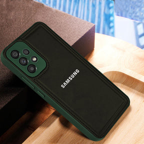 Samsung Galaxy A73 5G Vintage Leather Stitched Protective Back Case