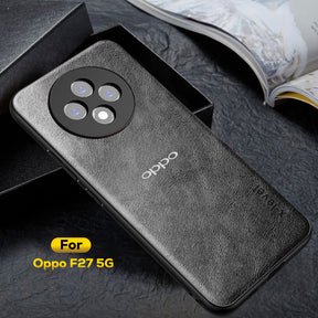 OPPO F27 5G Business Style PU LEATHER PROTECTIVE BACK CASE WITH CAMERA PROTECTION