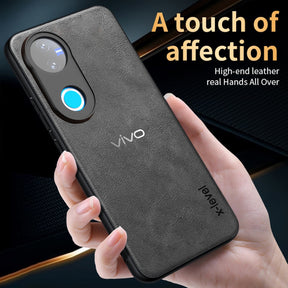 VIVO V50/V50e 5G Business Style PU LEATHER PROTECTIVE BACK CASE WITH CAMERA PROTECTION
