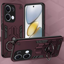 Oppo Reno 13 5G Armor knight Series Camera Protection 2 in 1 Shockproof Phone Cover with Kickstand