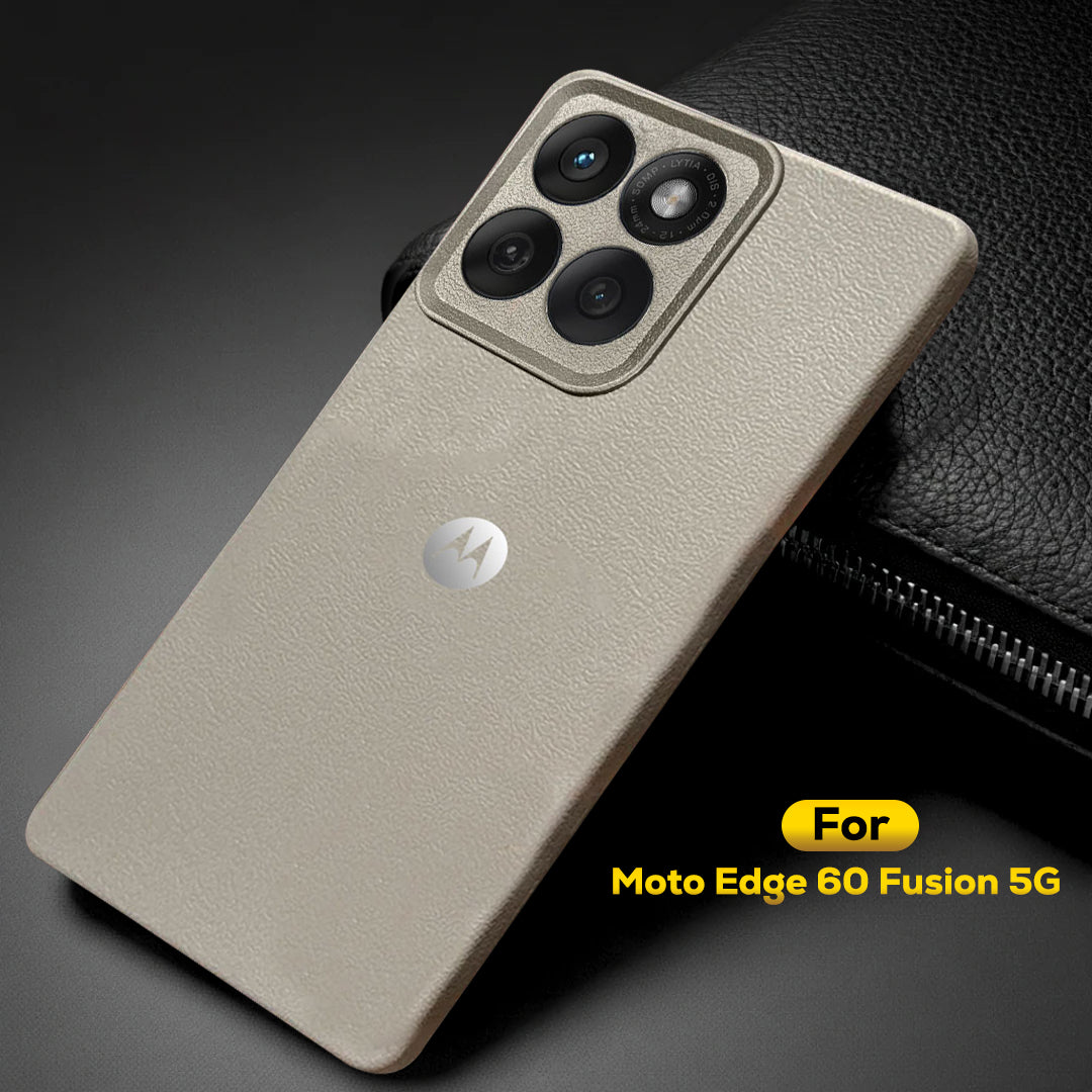 MOTO EDGE 60 FUSION 5G Solid Color Leather Texture Matte Phone Back Case