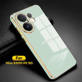 VIVO X200FE 5G ULTRA-SHINE GOLD ELECTROPLATED LUXURIOUS BACK CASE WITH CAMERA PROTECTION