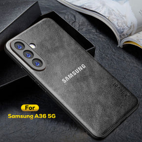 GALAXY A36 5G Business Style PU LEATHER PROTECTIVE BACK CASE WITH CAMERA PROTECTION