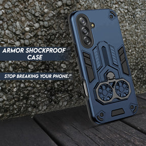 Samsung Galaxy A56 5G Armor knight Series Camera Protection 2 in 1 Shockproof Phone Cover with Kickstand