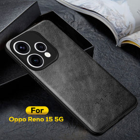 OPPO RENO 15 5G Business LEATHER BACK CASE WITH CAMERA PROTECTION WITH IMPOSED OPPO LOGO