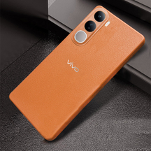Vivo Y300 5G Solid Color Leather Texture Matte Phone Back Case