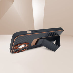 PhoneCases.Co.in- iPhone13/iPhone13 pro/iPhone 13 pro-max Carbon Leather with Back Stand case