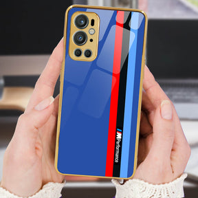 PhoneCases.Co.in- OnePlus 9 Pro Blue Flawless Pattern Glass Protective Case/Cover