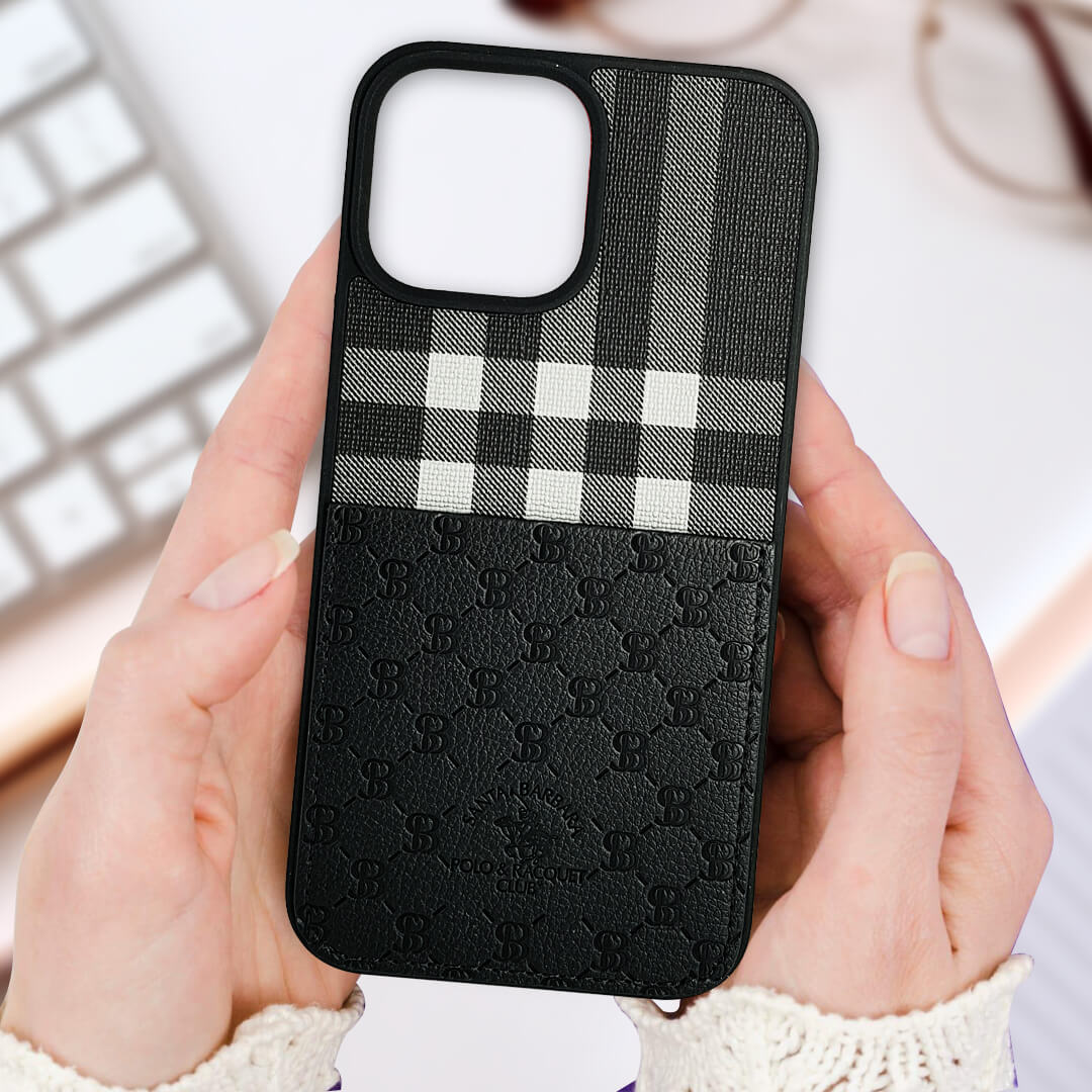 Santa Barbara Polo Club Genuine Leather Back Case/Cover For iPhone 13/13pro/13promax