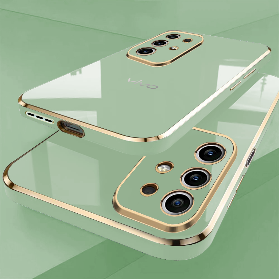 VIVO T4x 5G ULTRA-SHINE GOLD ELECTROPLATED LUXURIOUS  BACK CASE WITH CAMERA PROTECTION