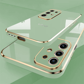 VIVO T4x 5G ULTRA-SHINE GOLD ELECTROPLATED LUXURIOUS  BACK CASE WITH CAMERA PROTECTION