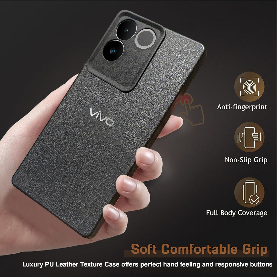 Vivo T2 Pro 5G Solid Color Leather Texture Matte Phone Back Case