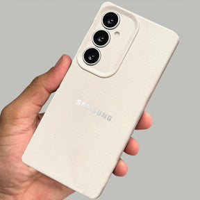 Samsung Galaxy 5G -Series Solid Color Leather Texture Matte Phone Back Case-WHITE
