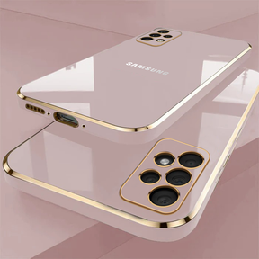 GALAXY A73 5G ULTRA-SHINE GOLD ELECTROPLATED LUXURIOUS  BACK CASE WITH CAMERA PROTECTION