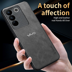 VIVO Y200 5G Business Style PU LEATHER PROTECTIVE BACK CASE WITH CAMERA PROTECTION