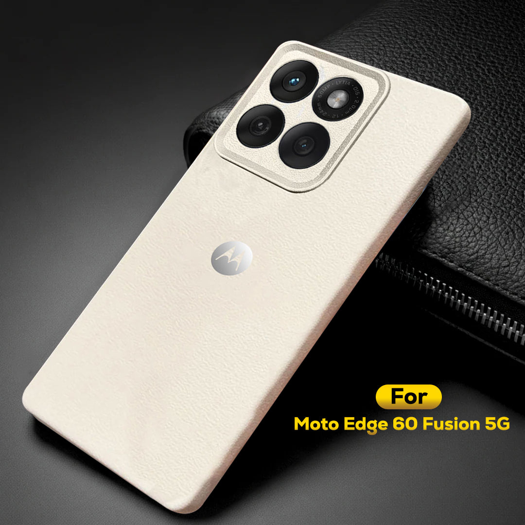 MOTO EDGE 60 FUSION 5G Solid Color Leather Texture Matte Phone Back Case