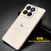 MOTO EDGE 60 FUSION 5G Solid Color Leather Texture Matte Phone Back Case