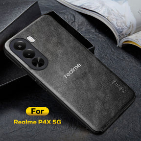 REALME P4X 5G Business Style PU LEATHER PROTECTIVE BACK CASE WITH CAMERA PROTECTION