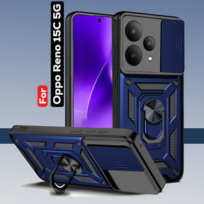 OPPO RENO 15c 5G Armor Military-grade Case With Sliding Camera Cover & 360 Kickstand