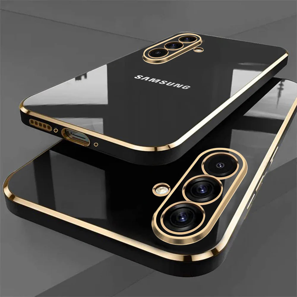 GALAXY A36/A56 5G ULTRA-SHINE GOLD ELECTROPLATED LUXURIOUS  BACK CASE WITH CAMERA PROTECTION