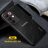REALME 15X 5G Business Style PU LEATHER PROTECTIVE BACK CASE WITH CAMERA PROTECTION