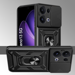 OPPO RENO 13 5G Armor Military-grade Case With Sliding Camera Cover & 360 Kickstand