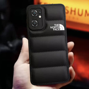 The North Face Puffer Edition Black Bumper Back Case For Reno 7