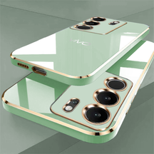 VIVO V29 5G ULTRA-SHINE GOLD ELECTROPLATED LUXURIOUS  BACK CASE WITH CAMERA PROTECTION