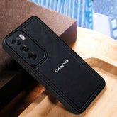 OPPO RENO 12 5G Vintage Leather Stitched Protective Back Case