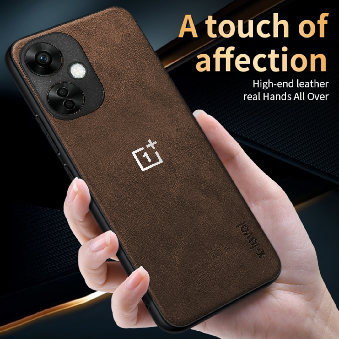 ONEPLUS NORD CE 3 5G  Business Style PU LEATHER PROTECTIVE BACK CASE WITH CAMERA PROTECTION