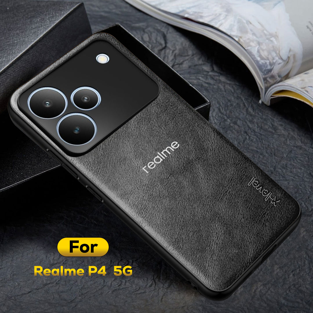 REALME P4 5G Business Style PU LEATHER PROTECTIVE BACK CASE WITH CAMERA PROTECTION