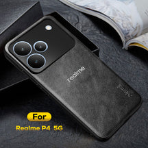 REALME P4 5G Business Style PU LEATHER PROTECTIVE BACK CASE WITH CAMERA PROTECTION