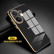VIVO X200FE 5G ULTRA-SHINE GOLD ELECTROPLATED LUXURIOUS BACK CASE WITH CAMERA PROTECTION